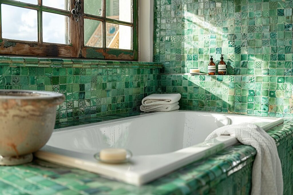 Entretien de votre salle de bain zellige vert : des astuces pour une durabilité maximale