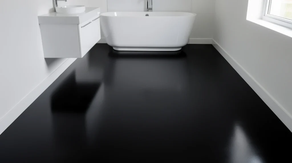 entretien sol noir salle de bain