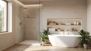 modèles salle de bain nature