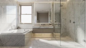 salle de bain marbre